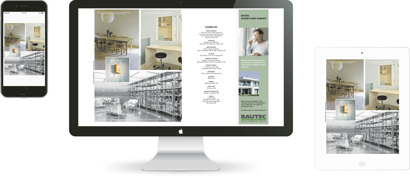 Lire Maisons et ambiances sur votre écran de bureau, sur le smartphone ou la tablette